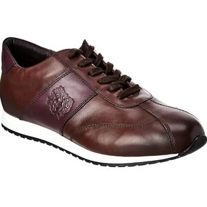 Bruno Magli 'Carlo' Dark Brown Italian Leather Sneakers Mens 10.5